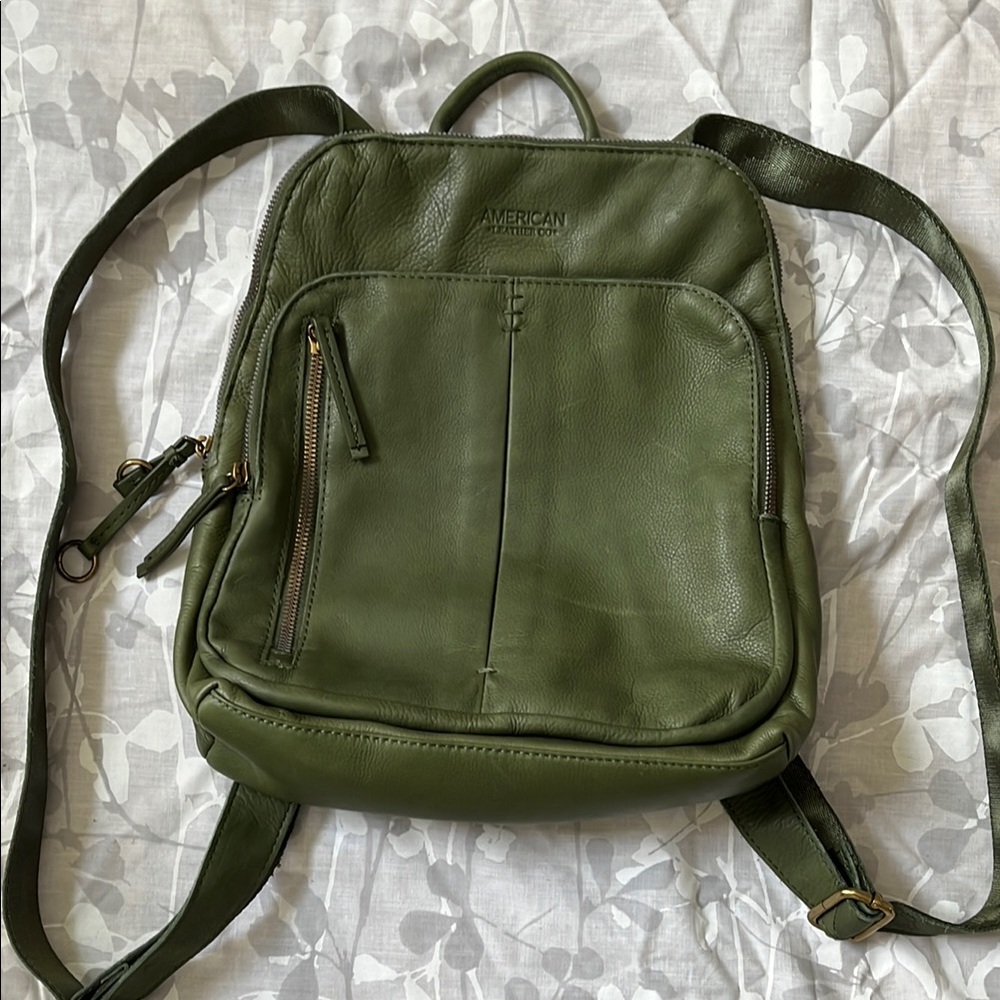 American Leather Olive Backpack